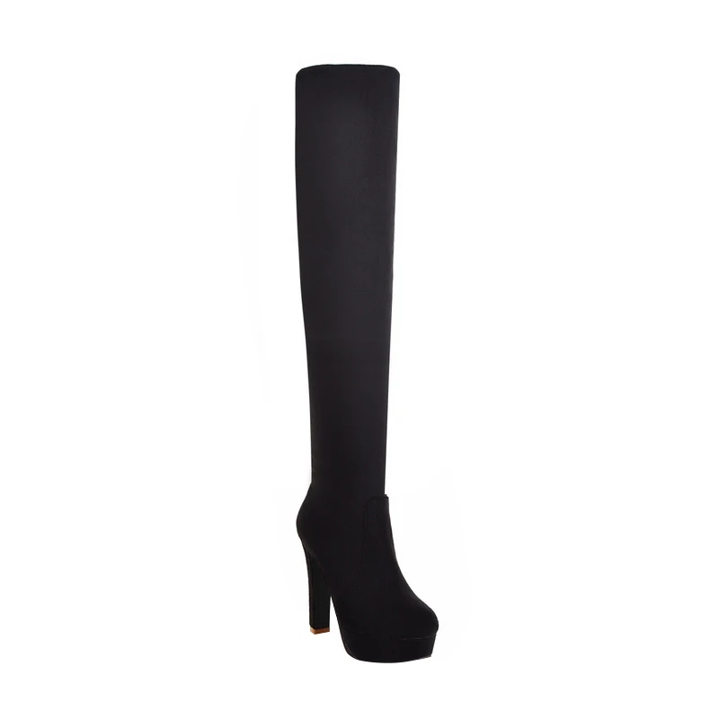 MORAZORA Size 34-46 New 2021 Women Boots Sexy Fashion Over the Knee Boots Sexy Thick Heel Shoes Platform Winter Thigh High Boots