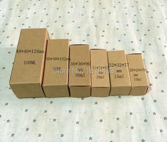 free shipping 50 pcs a lot 50ML 40x40x102mm essential oil packing box/Handmade gift packing box/DIY blank kraft paper boxes