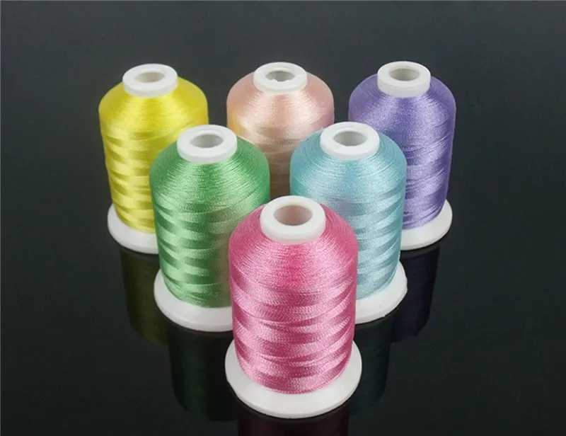 

Simthread New Brother Colors Series Polyester Machine Embroidery Thread Filament 1000m*63 Assorted Colors,120d/2 Strong Strength