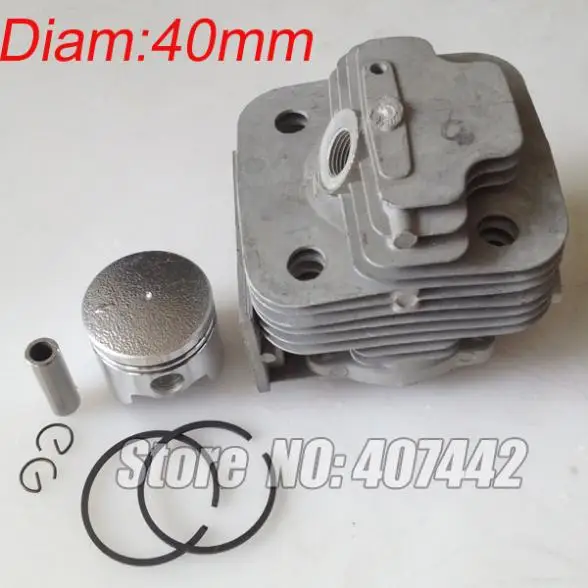1x CG430 ، 40F-5 محرك فرشاة القاطع اسطوانة مكبس أطقم 40 مللي متر 43cc اسطوانة