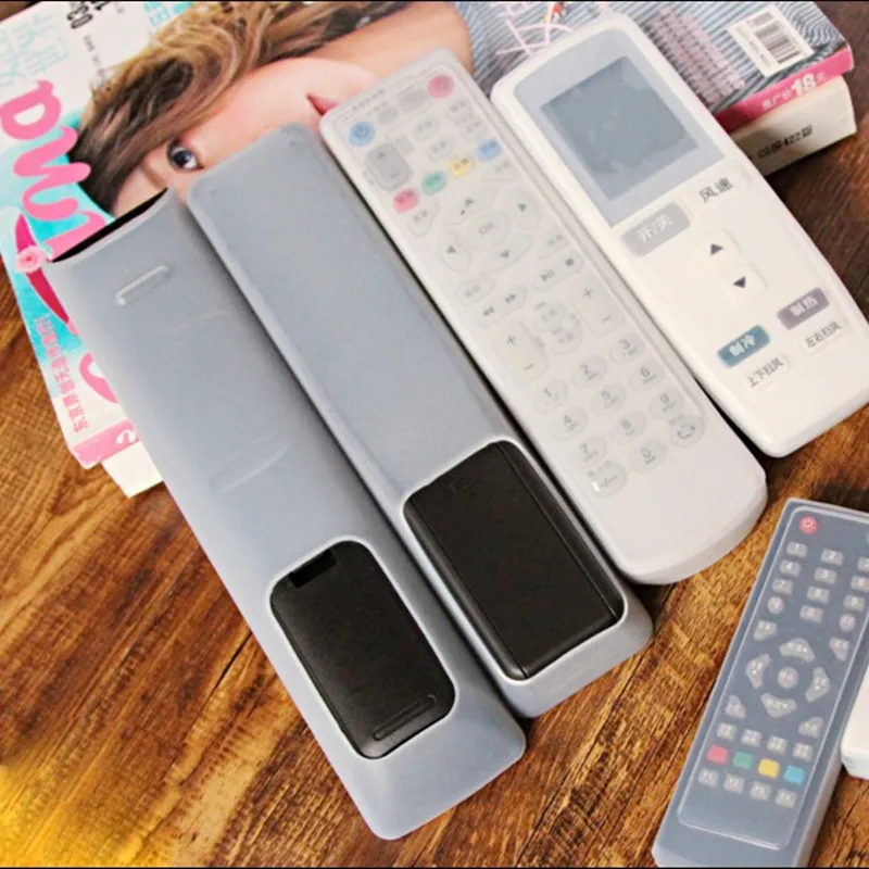 Silicone TV Controle Remoto Case protetora, impermeável, Dustproof, Lavável Armazenamento Bag, Protetor de Ar Condicionado, 1Pc