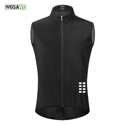 WOSAWE Reflective Cycling Vest Mesh Windproof Lightweight Ciclismo Mtb Bike Sleeveless Jersey Breathable Clothing Cycling Gilet