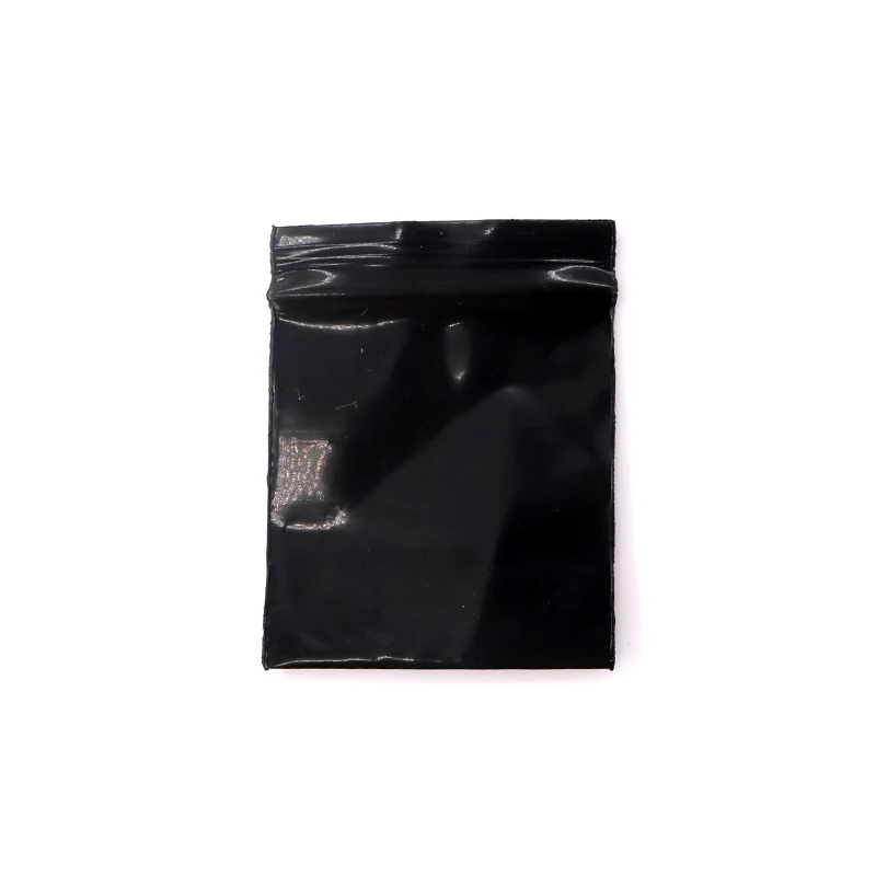 100pcs High-end Black Plastic Zip Lock Ziplock Bags Nuts Storage Package Small Jewelry packaging Reclosable poly Zip Bags Thick