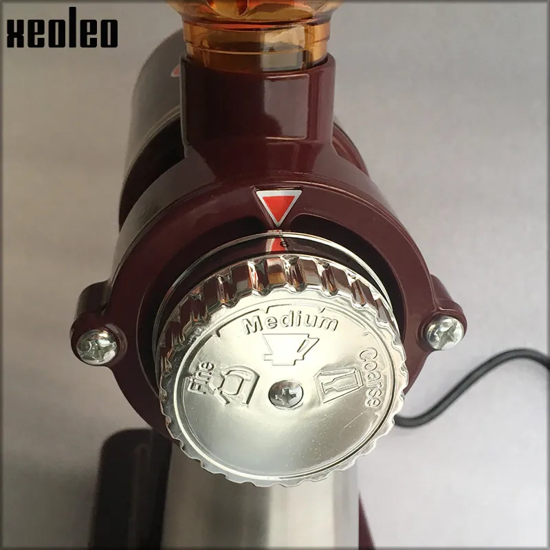 Xeoleo Electric Coffee grinder Coffee bean miller Espresso coffee machine 8 Steps Anti-jump 60mm Flat Burr grinder 100W