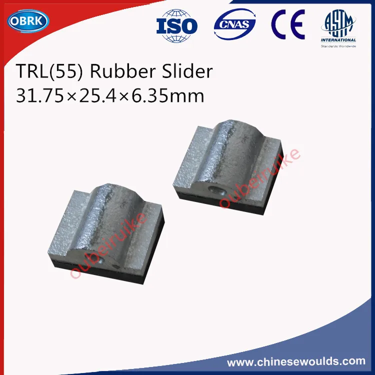 31.75x25.4x6.35mm TRL(55)  Rubber Slider  (Small size)  for Pendulum Portable Skid Resistance Tester  31.75x25.4x6.35mm