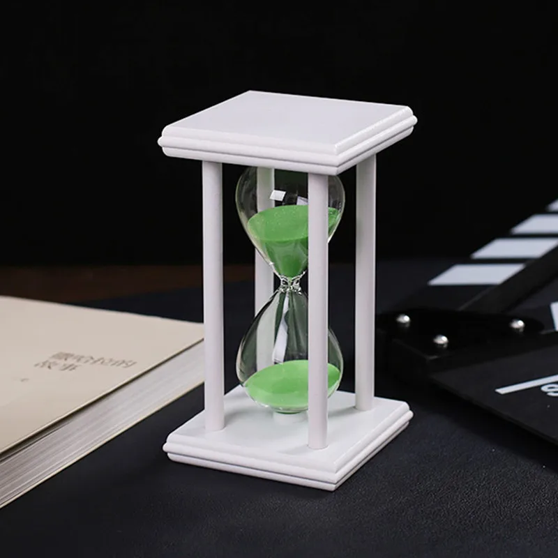 15/30 Minute Sand Hourglass Countdown Timing 14.5*8*8cm Modern Wooden Sandglass Sand Clock Timer Home Decoration reloj de arena