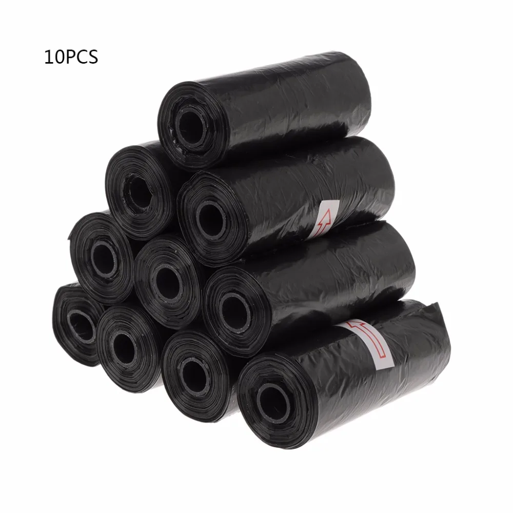 10 Roll/Set Garbage Bag Degradable Pet Dog Waste Poop Shit Trash Home Kitchen Waste Organizer Black Bags Pet supplies