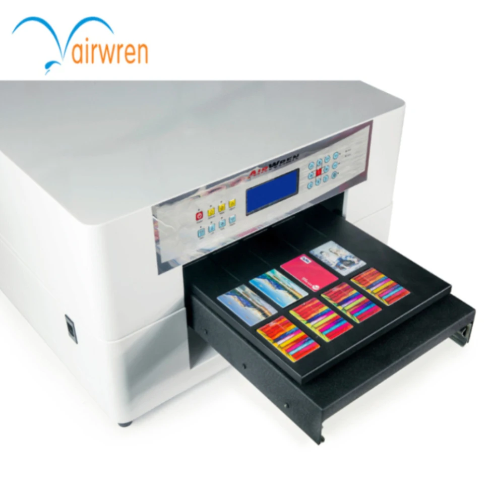 A3 Size Plastic PVC Business Cards UV Flatbed Printing Machine with Free RIP Software Multifunction UV Printer for Wood Ceramic