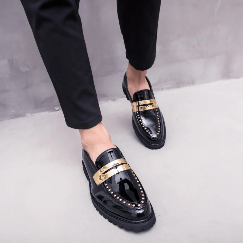 Fashion outdoor Leather Casual Loafers Men Comfortable men Shoes Man Leather working Business Slip-On dressing Shoes men w5