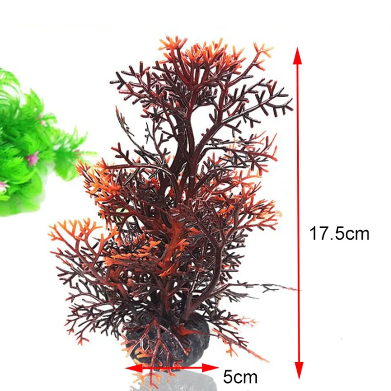 Enfeite de plantas para aquário, decoração de paisagem, coral, água, grama, árvore de 2 cores, alta qualidade