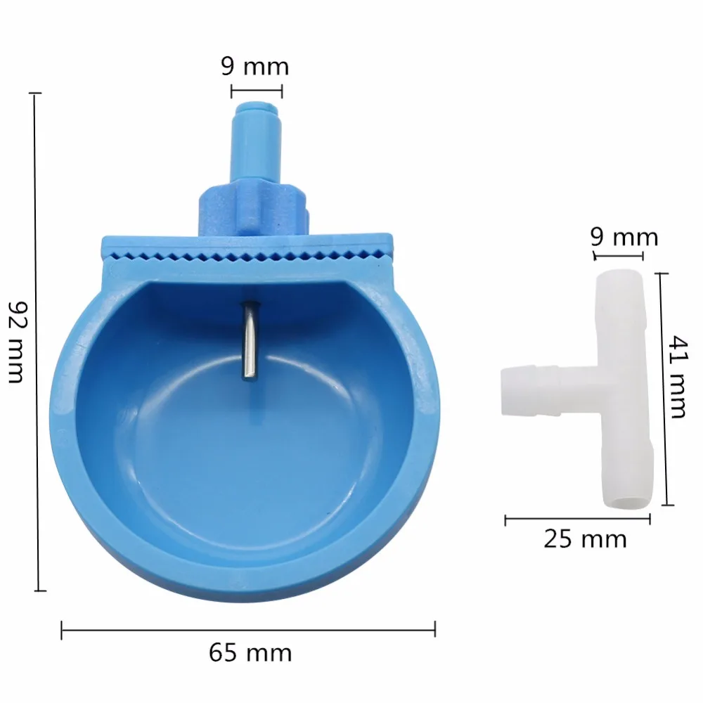 20 Pcs Rabbit Plastic Automatic Water Bowl Drinking Water Accessories Equipment Livestock Breeding