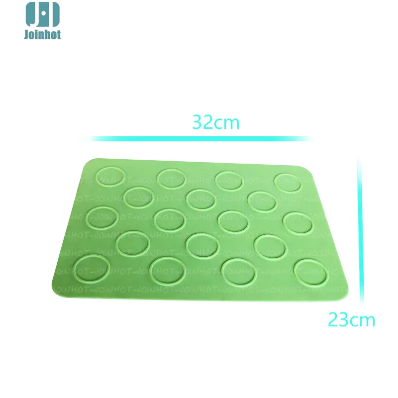 32*23cm  Macaron DIY Kitchen Right Angle Hemming Food Grade Non-stick FDA Silicone Fiberglass Baking Mat