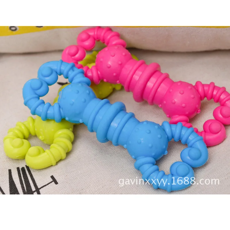 1pcs Pet Dog Toys Cute TPR Crayfish Toy Rubber Resistant Interactive Bite Clean Teeth Chew Toy for Small Dog Supplies 11.5 cm