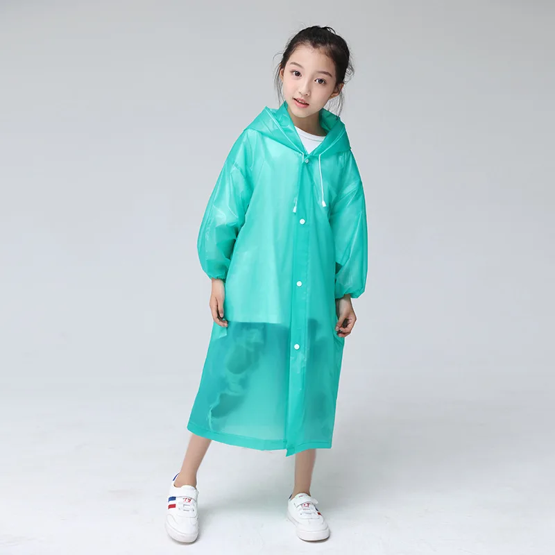 Children Rain Poncho Non-Disposable Travel Rain Gear Coat Outdoor Hiking Accessories Child Raincoat Kids Rainwear Waterproof