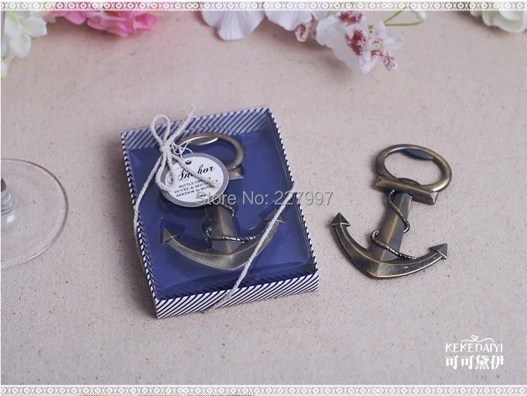 Free shipping 100pcs/lot Anchor Bottle Opener Wedding Shower Party Favor