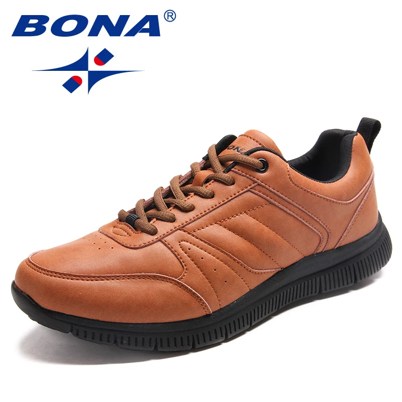 BONA New Arrival Popular Style Men Casual Shoes Lace Up Men Flats Microfiber Men Shoes Comfortable Light Soft Fast Free Shipping