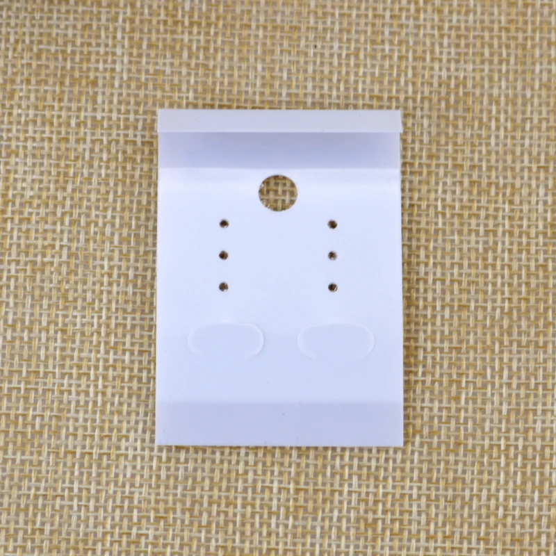 New Arrival 200pcs/lot 3.7x5cm White PVC+Velvet Earrings Card Ear Studs Display Hang Tag Thick Jewelry Cards And Packaging