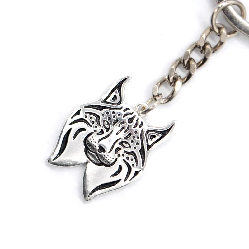 Women Metal Cat Key Chains Alloy Lynx Pendant Key Chains