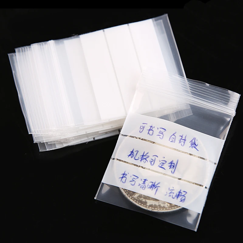 Self Sealing Zip Lock Plastic Jewelry Bags Transparent Earrings Bags, Small Plastic Bag with Zipper 0.12mm Thick 1000PCs 5x7cm