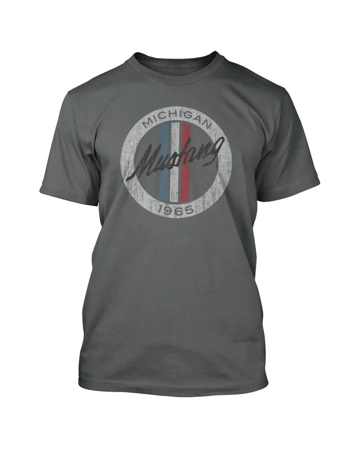 New Fashion Casual Men T Shirt O-Neck American Classic Car Fans Mustang 1965 Vintage Grunge Sporter Car Hot Rod T Shirts