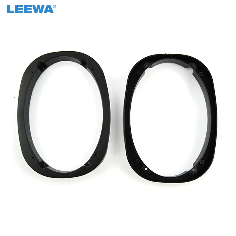 LEEWA 2pc Car Universal 6x9 Stereo Speaker Spacer Adapter for General Use All Cars Plane Speaker Mat Ring Set #CA6050