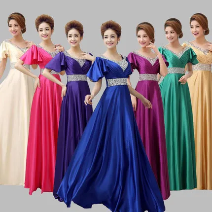 

The new chorus performance costume female adult modern show dress long paragraph dress choir dress long skirt