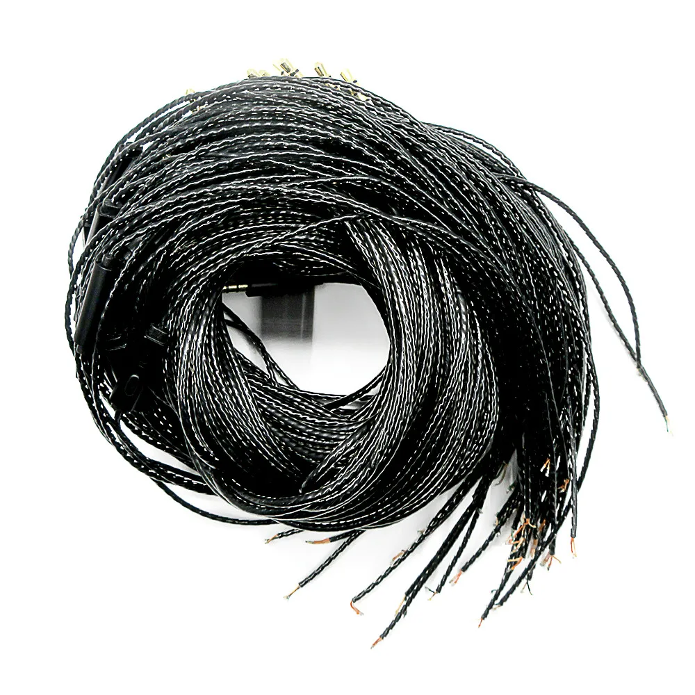 Fengru diy 1,25 m ersatz kabel audio kabel kopfhörer reparatur kabel diy kopfhörer kopfhörer wartungs kabel mit mikrofon