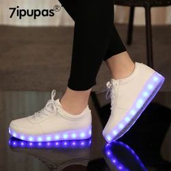 Đèn Led Dép USB Chiếu Sáng Krasovki Dạ Quang Sneakers Trẻ Phát Sáng Giày Trẻ Em Có Đèn Đế Giày Dành Cho Bé Gái Và Bé Trai