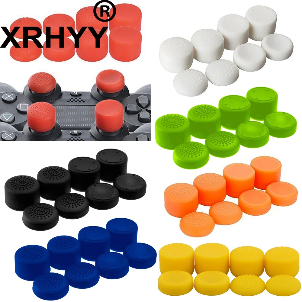 8 pcs Antislip Thumb Stick Grips Thumbsticks Joystick Cap Cover for PS4 PS5 Switch Pro Xbox one Xbox 360 Wii U PS2 Controller