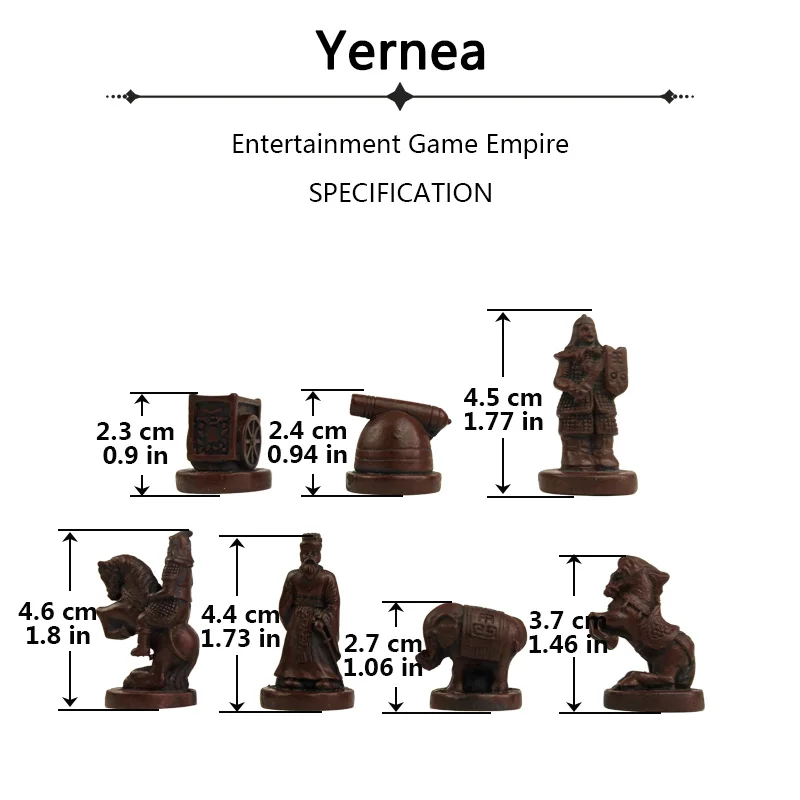 Yernea High-grade Wooden Chinese Chess Game Set Folding Chessboard Chinese Traditions Chess Resin Chess Pieces New Board Game