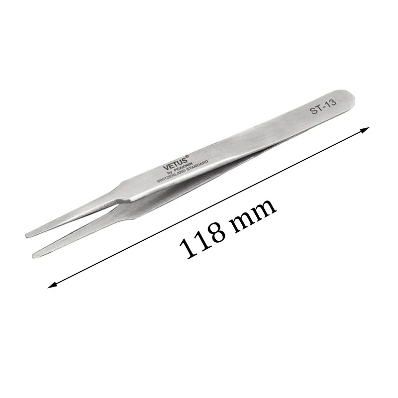 Stainless Steel Flat Shape Forceps Tweezers for Placing Ear Impression Foam Hearing aid dispensers tool