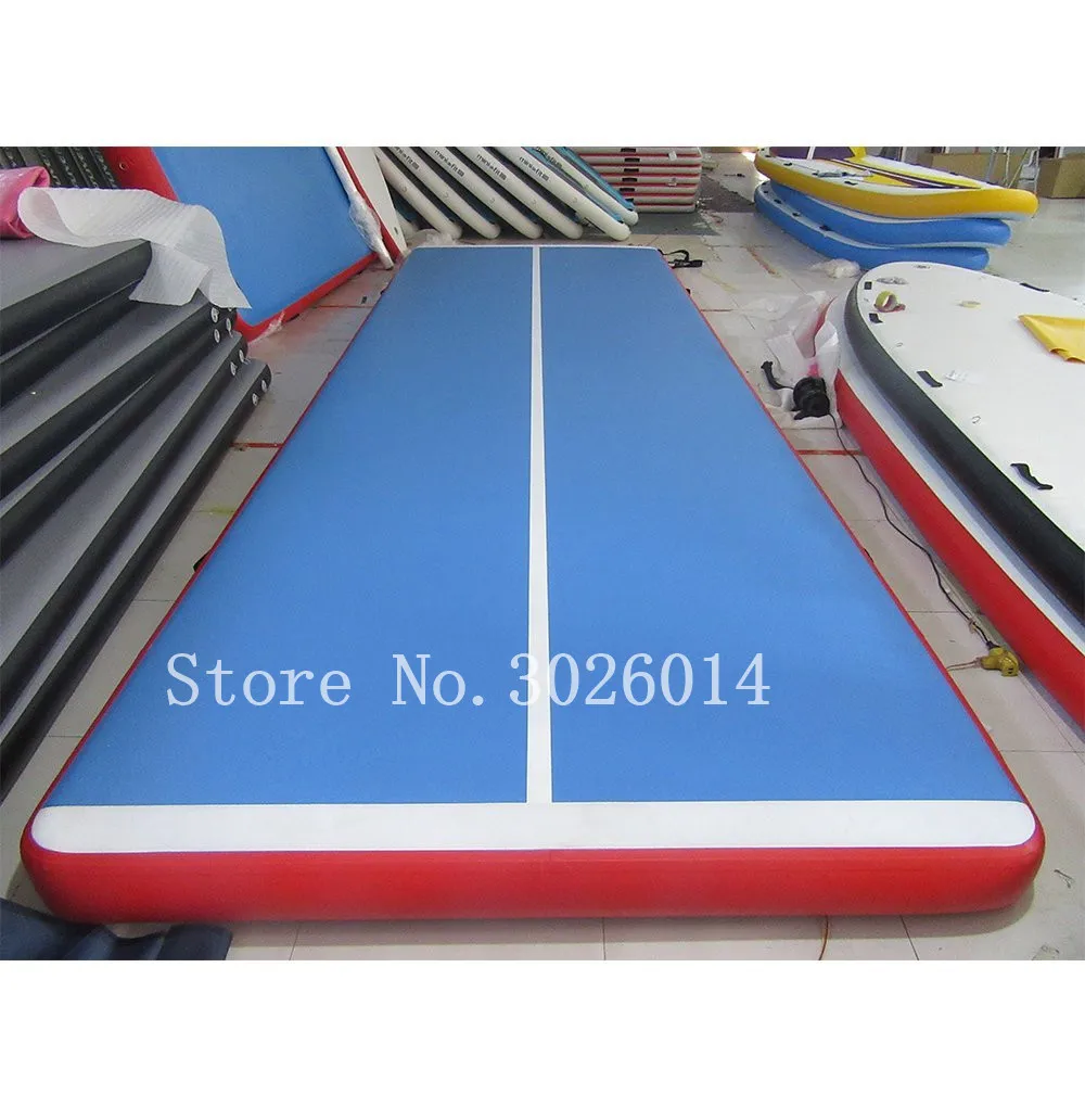 HIBADOU 4*1*0.2m Inflatable Air Track Gym Mat Tumbling Home Floor Gymnastics Cheerleading Pad Inflatable Trampoline