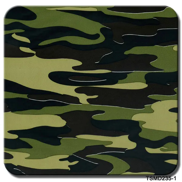 CSGW2936-1  1M*10M Green Army Camo Hydrographics Films Water Transfer Printing Film