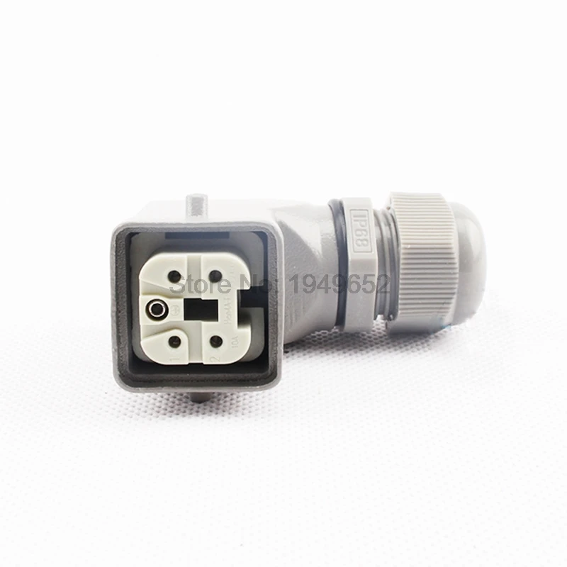 Heavy Duty Connectors HDC-HA-004-1 F/M 4+1pin 5pin 10A Industrial rectangular Connector plug image 4