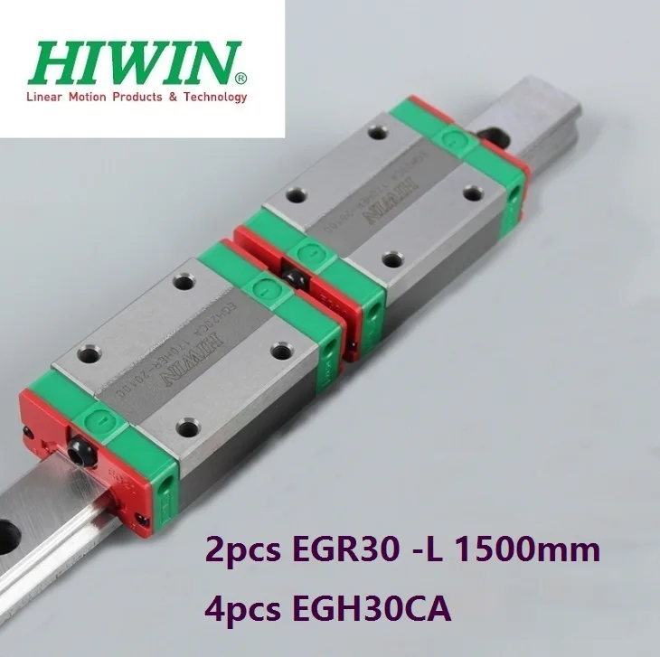 

2pcs origial Hiwin rail EGR30 -L 1500mm linear guide + 4pcs EGH30CA carriage blocks for CNC router