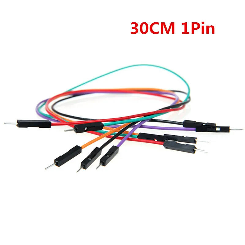 

30cm 1Pin 50Pice/Lot 2.54MM AWG26 Breadboard Jumper Wires Cables M+M,Female to Male, and F+F Dupont Cable