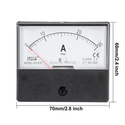 DH-670 AC 0-30A Rectangular Ampere Needle Panel Meter Gauge Amperemeter DH670