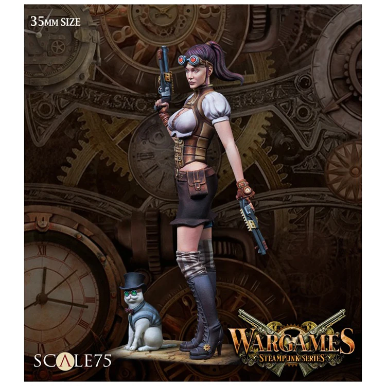 بريجيت لافاييت 35 مللي متر ، تحتوي على قطط ، نموذج الراتنج الشكل GK ، مجموعة غير مجمعة وغير مطلية #3