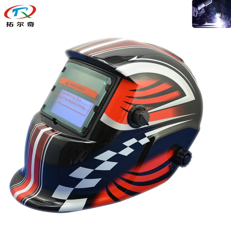 

Lithium Battery and Solar Engery Welding Helmet Automatic Darkening Low Power Warning Self-check Function TRQ-HD02-2233FF 2pcs