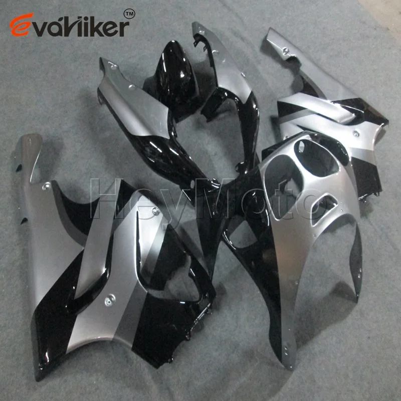 motorcycle fairing for ZX7R 1996 1997 1998 1999 2000 2001 2002 2003 silver black  ZX 7R 96 - 03 H3