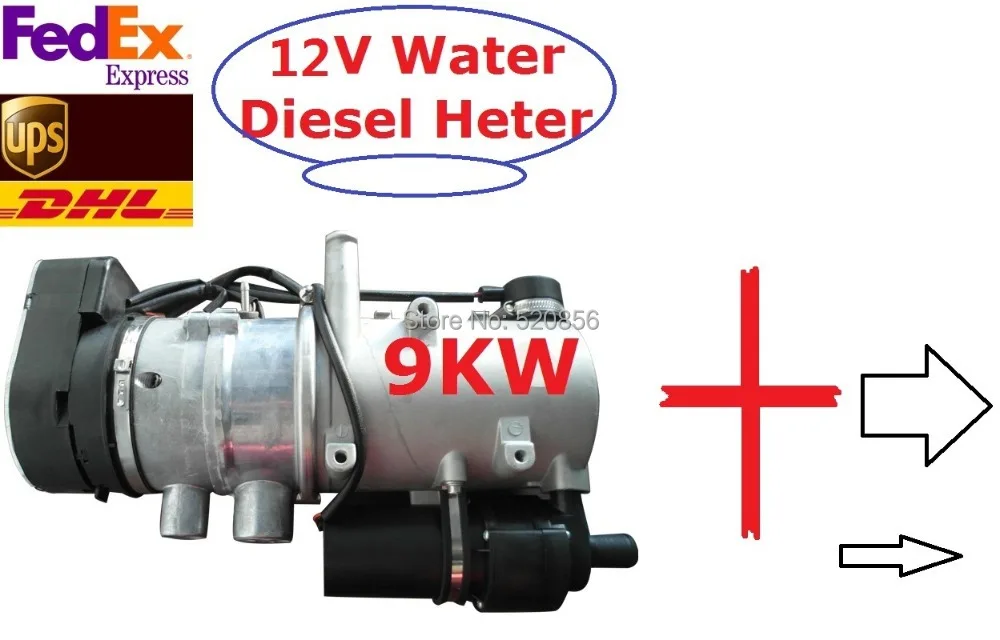 

Free Shipping 9kw 12V Water Diesel Heater For Bus Truck Similar With Webasto Auto Parking Heating