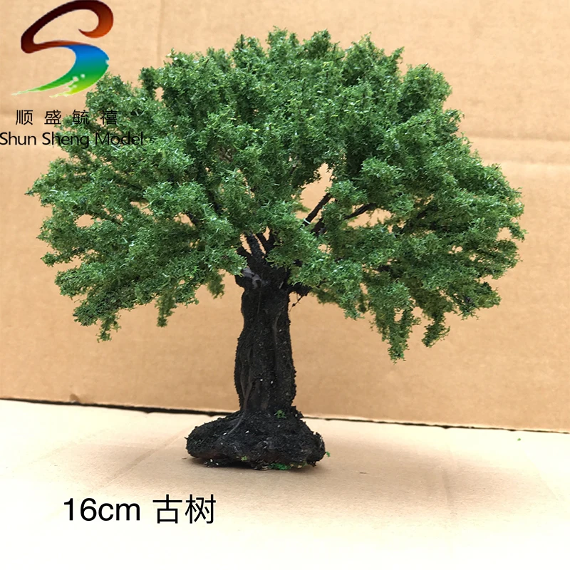 

2pc 16-20cm scale model wire banian tree with foliage for Landscape Train Model Scale architectural scenery