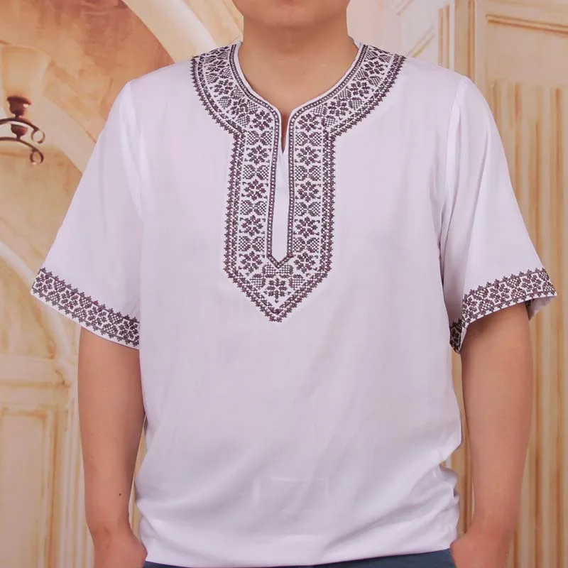 Vintage African Traditional Print Dashiki Loose T shirt Men T-shirt Unisex