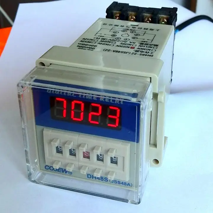 DH48S2Z DH48S-2Z LED Display Timer Counter 8-Pin DPDT 0.1S-99H AC/DC24-220V 2 Groups Contacts Repeat Cycle Time Delay Relay