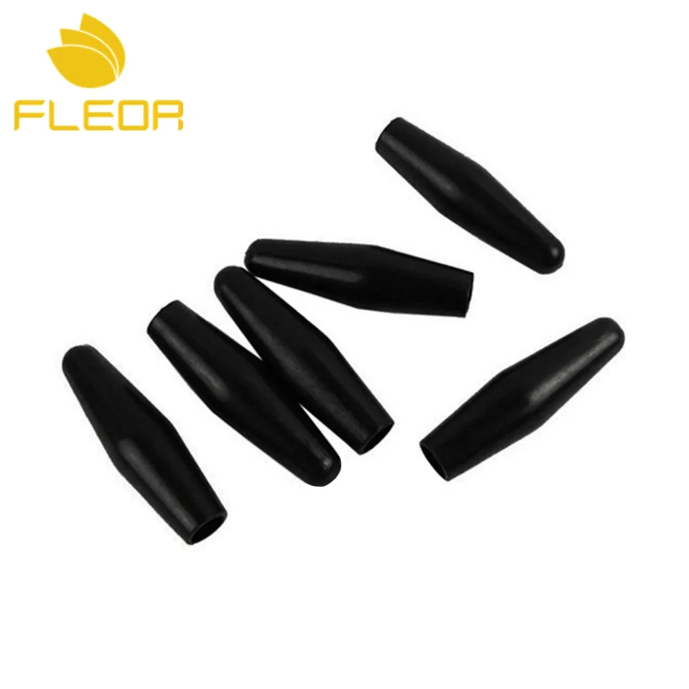 FLEOR 6pcs Plastic Electric Guitar Tremolo Arm Whammy Bar Caps Tips Knobs Black for Guitar Accessories