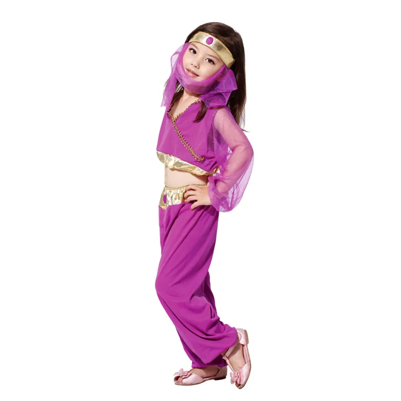 Nieuwjaar Kerstmis Carnaval Halloween Kinderen Fancy Dress Buikdans Kinderen Meisje Arabisch Kostuum Arabische Prinses Cosplay Kleding