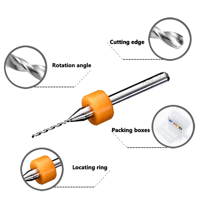 Tungsten Carbide PCB Drill 0.3-1.2mm  10PCS CNC Router Wood Tool Mini Carving Metalworking Multifunction core drill bit