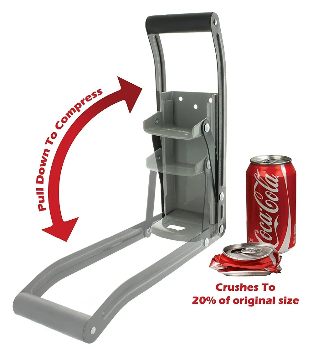 12 once di Alluminio Può Frantoio & Bottle Opener Heavy Duty In Metallo Da Parete Montato Soda Birra Smasher Eco-Friendly di Riciclaggio Strumento