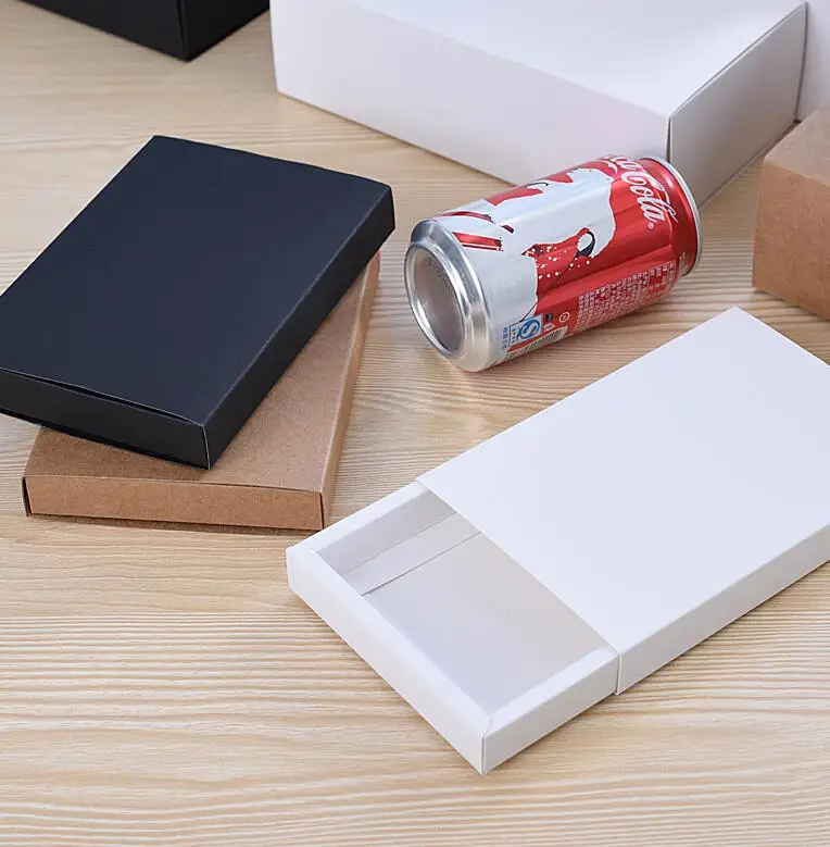 

20pcs/lot Big Kraft/White/Black paper Boxes with Cover Xmas/Birthday Gift Candy/Chocolate/Jewellery Packaging Boxes Drawer case