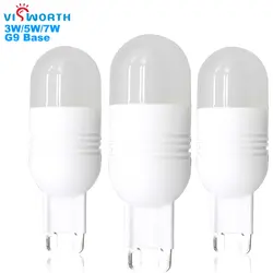 (6 pieces/lot) G9 LED Bulb 3W 5W 7W Light Bulb AC 110V 220V SMD3014 Spotlight Chandelier Lighting  Replace 20w 30w Halogen Lamp